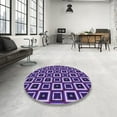 thumbnail image 3 of Ahgly Company Indoor Square Patterned Rich Lilac Purple Abstract Area Rugs, 8' Square, 3 of 6