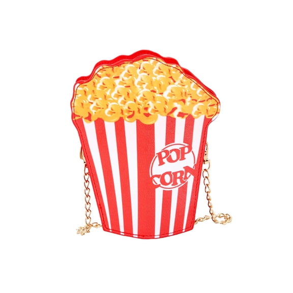 Popcorn Shoulder Bag for Women with Unusual Pockets, Lightweight Fashion Handbag for Phone Wallet Makeup, Fun Party Shopping Gift Accessory for Girls Teens and Carnival Events