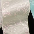 thumbnail image 2 of The Ribbon People Ivory Glitter and Pink Printed Wired Craft Ribbon 2.5" x 40 Yards, 2 of 2
