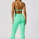 thumbnail image 2 of Conjunto de ropa deportiva sexy con hombros descubiertos para mujer, conjuntos de yoga para fitness, leggings de cintura alta, sujetador deportivo acolchado, conjunto de chándal, 2 of 2