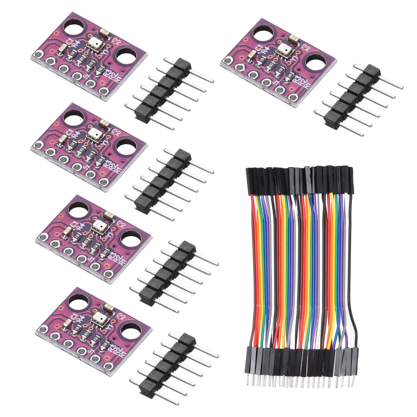 Uxcell 5 Pcs BMP280-6PIN Atmospheric Pressure Sensor Module 3.3V High Precision Digital Barometric Pressure Altitude Sensor with Male to Female 40P Breadboard Jumper Wire