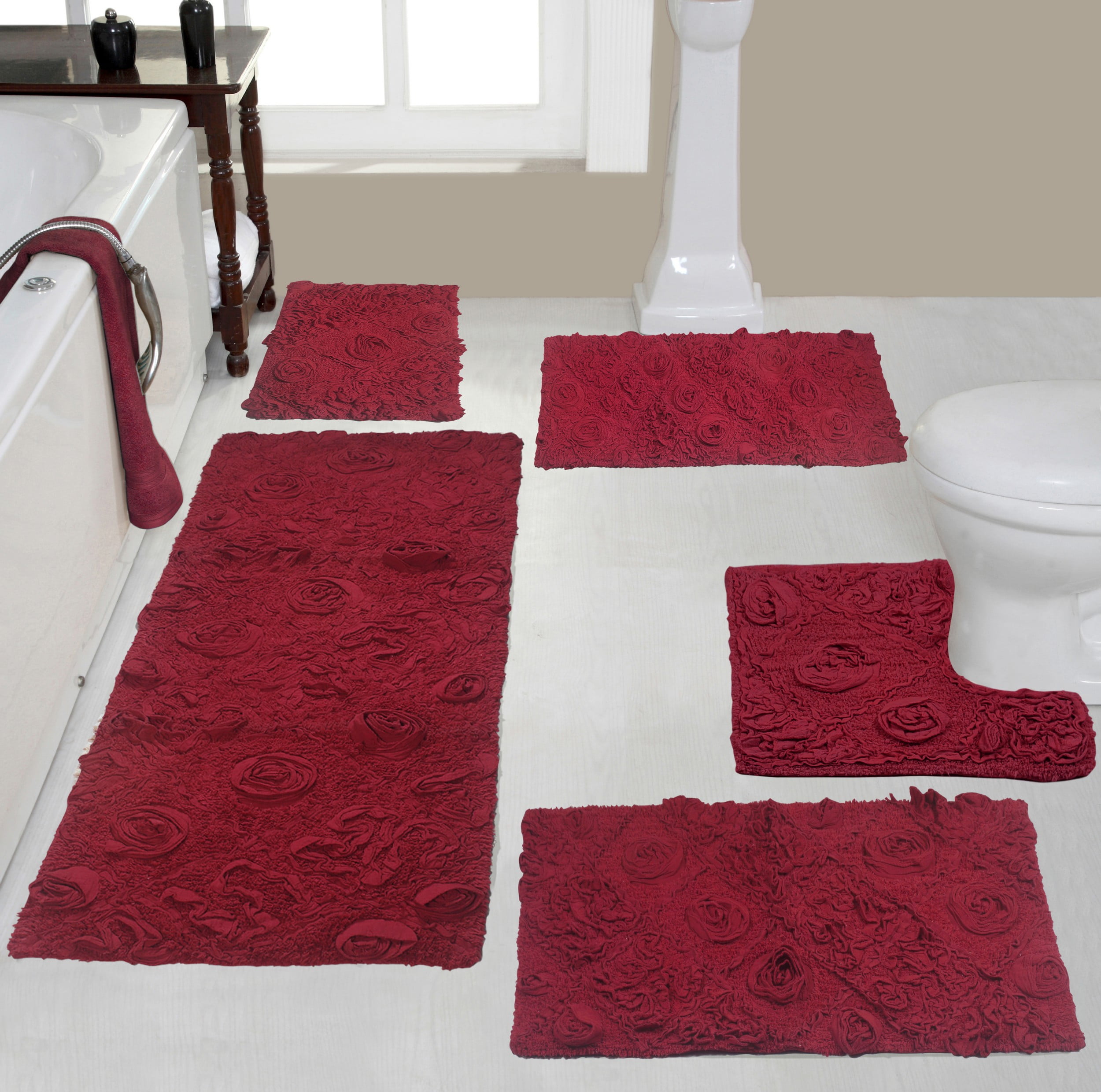 Home Weavers Modesto Collection Absorbent Cotton Soft Bath Rug