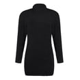 thumbnail image 3 of LYXSSBYX Womens Sweater Dresses Long Sleeve Clearance Women's Long Sleeves Causal Loose Round-Neck Tuinc Leopard Tops Sweater Dress, 3 of 8