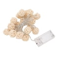 thumbnail image 3 of Luces de Cuerda, Luces de Cuerda de Bola de Ratán Efecto Románico 20 LED Batería Alimentada para Boda, 3 of 7