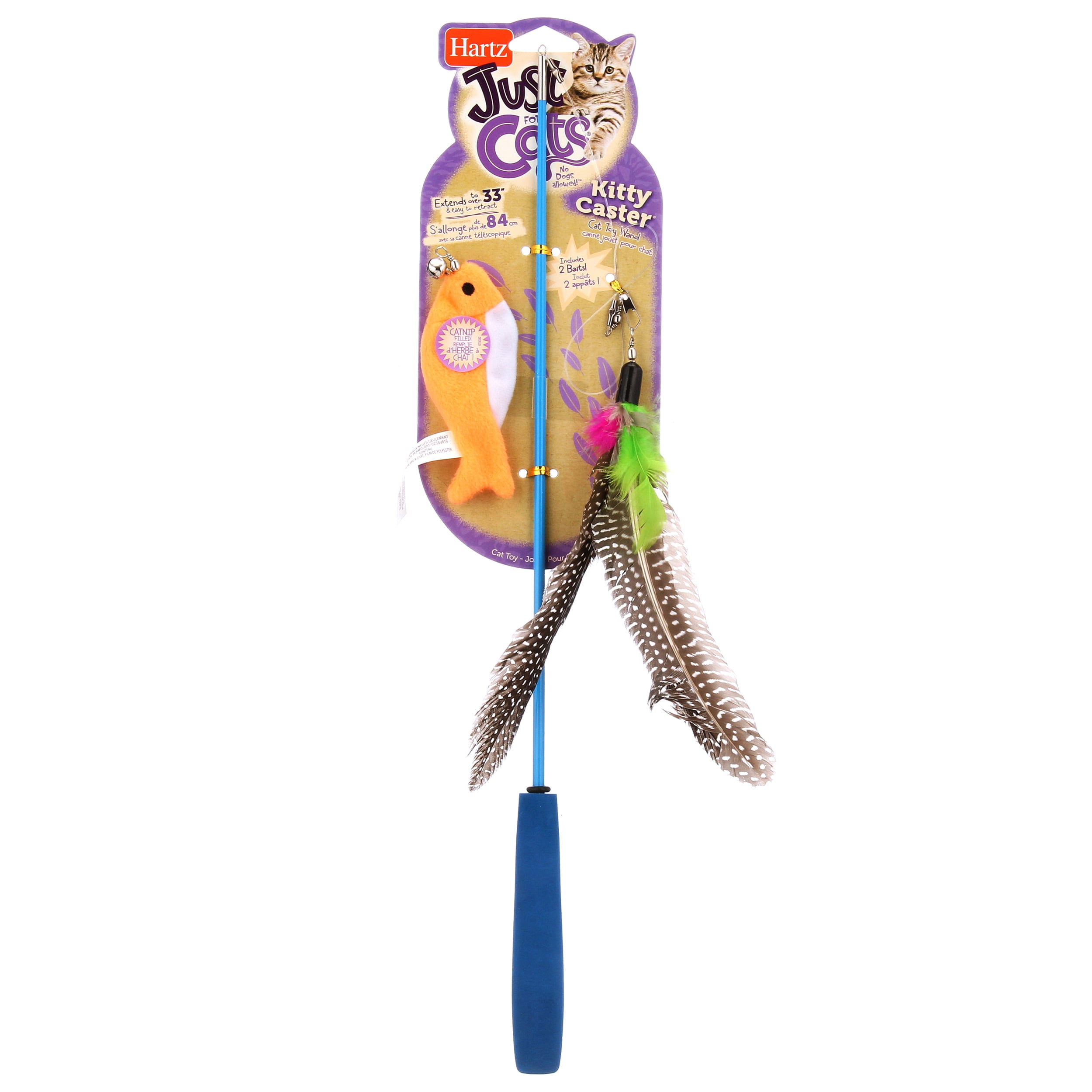 Just for Cats Kitty Caster Interactive Cat Toy, Blue