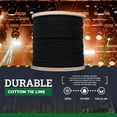 thumbnail image 3 of SGT KNOTS Unglazed Cotton Tie Line - Multipurpose Polyester Core for Theatrical Projects, Decor, Cable Management, Hunting - Durable, Weatherproof, Tie Down Rope, 1/8" x 600ft, Black), 3 of 3