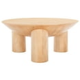 thumbnail image 4 of SAFAVIEH Couture Calhoun Contemporary Round Mango Wood Coffee Table, Natural, 4 of 11