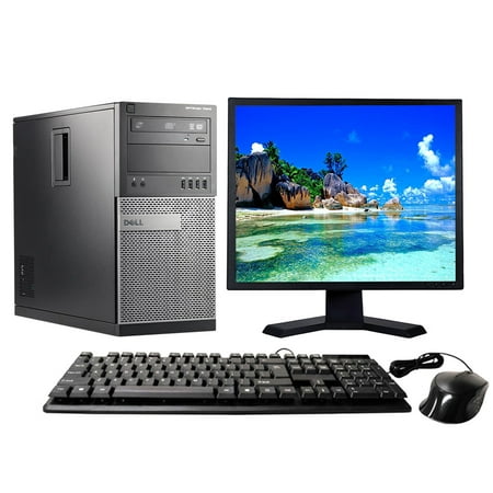 Dell OptiPlex 7020 Tower Desktop Intel Core i5-4570 3.20GHz 16GB RAM 1TB HDD Keyboard and Mouse Wi-Fi 19" LCD Monitor Windows 10 Pro PC