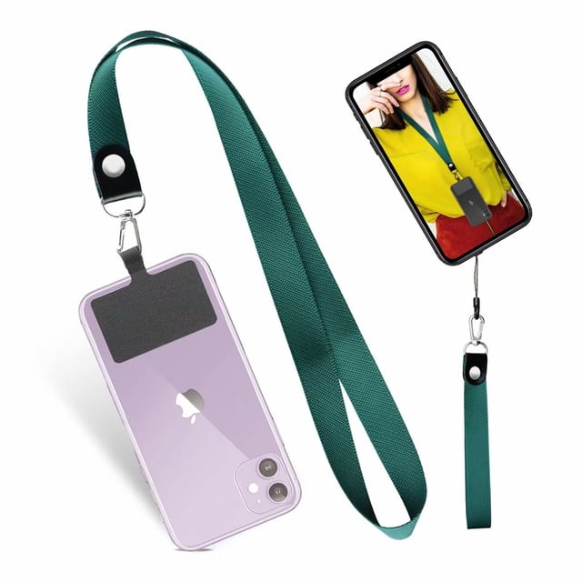 Roconrtip Phone Lanyard,Universal Cell Phone Neck Strap Wrist Strap Nylon Material Removable Phone Tether Charms Keychain with Patch Compatible with Most Smartphone Cases