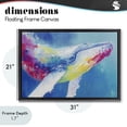 thumbnail image 4 of Stupell Industries Contemporary Breaching Humpback Whale Black Floating Frame Canvas Art, 31 x 21, by Chromatic Storm Studio, 4 of 8