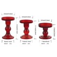 thumbnail image 2 of Juego de candelabros BTGLLAS de cristal rojo de 6 piezas con portavelas, 2 of 7