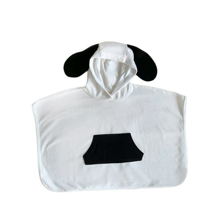 

Licupiee Toddler Hooded Beach Towel Pool Poncho Quick Dry Absorbent Bathrobe Soft Animal Capes for Boys Girls