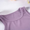 thumbnail image 5 of Cethrio Girls Summer Outfit Sets, Sleeveless Gifts Cotton T-shirts with Shorts Sets Purple Size 6, 5 of 8