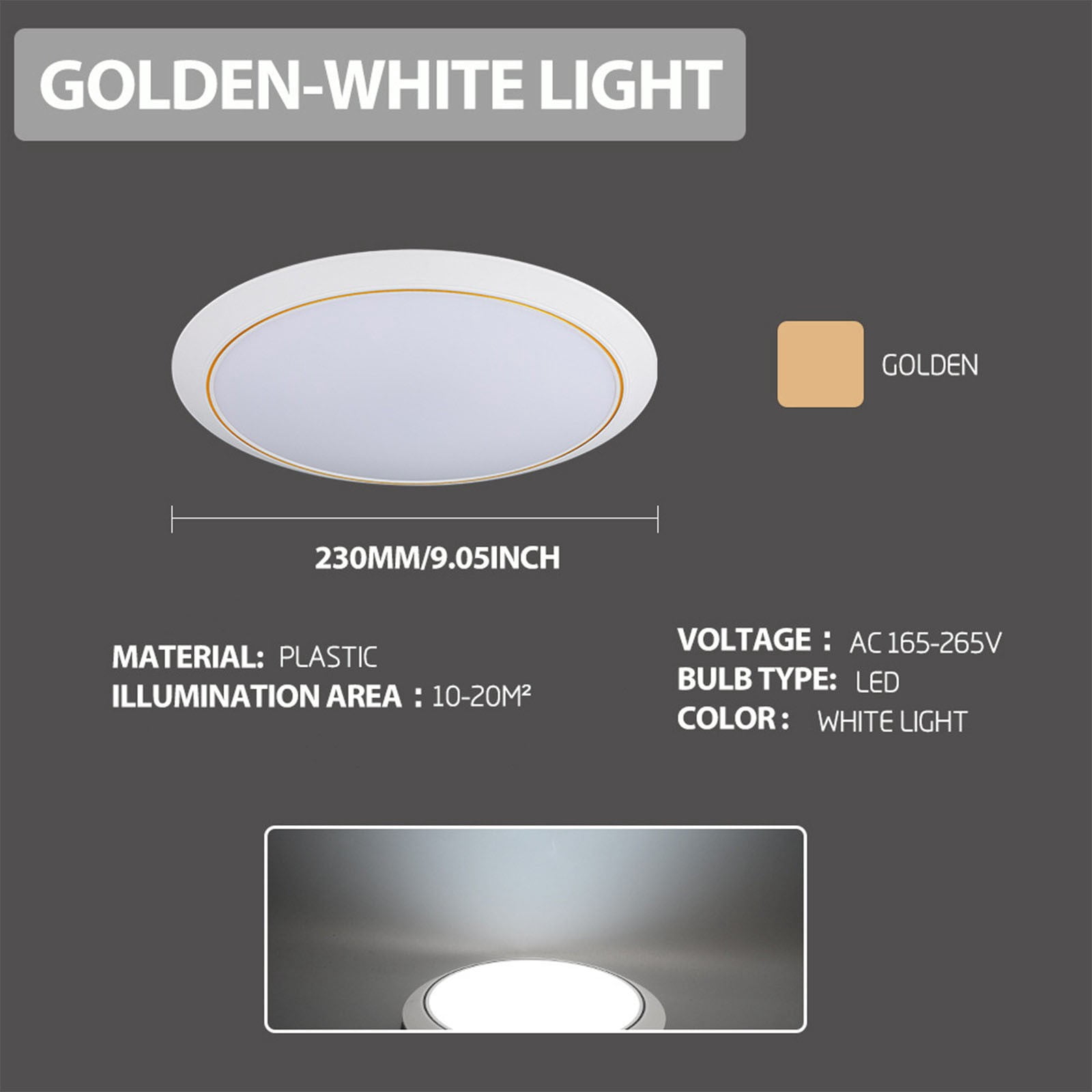 Clearance! JMYHOAM Human Body Sensing Ceiling Lights Courtyard Corridors Balcony Lights Ceiling Lights Circular Home Lighting Fixtures Outdoor and Garden