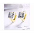 thumbnail image 3 of Aretes Plata Largos Xtellar  Con Zafiro Y Diamantes Elegancia Moderna, 3 of 3