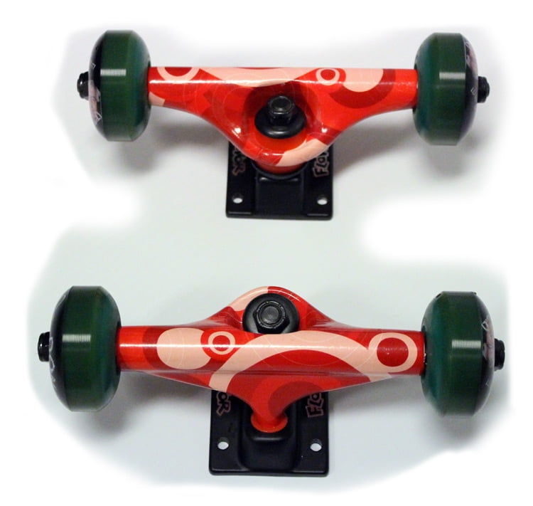 SKATEBOARD 7.75 Trucks, 52mm Wheels, ABEC 5 Bearings Combo Package RED