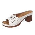 thumbnail image 3 of CAIXIA Women's Flat Sandals Women's Summer Platform Slide Sandals with High Heel Open Toe Casual Comfort Outdoor Footwear,White, 3 of 9