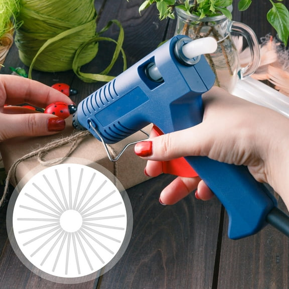 LEORX 30Pcs Hot Melt Glue Sticks Transparent Safe Material for Crafting DIY Projects