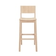 thumbnail image 4 of Linon Burke Saddle Seat Bar Stools Set of Two in Unfinished Solid Rubberwood, 4 of 12