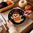 thumbnail image 2 of Halloween Ghost Punch Needle Embroidery Kit with 8 Inch Wood Hoop and Yarn, Spooky Diy Craft for Adults and Kids, Cute Fall Home Decor 1 Set, 2 of 2
