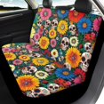 thumbnail image 4 of Pzuqiu Skull and Floral Pattern Design Car Seat Covers Full Set Washable, for SUV Seats Sedan Seats Automotive Seat Suitable for Cars Truck, 4 of 10