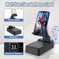 thumbnail image 2 of Soporte para teléfono Mahensy con altavoz Bluetooth HD Sound, plegable, 2 of 7