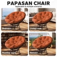 thumbnail image 3 of MeetLeisure 46 Inch Large Papasan Chair Handwoven Wicker with Thcik Olefin Cushion,Sturdy Steel Frame,Waterproof for Living Room,Bedroom,Lounge,Balcony,Indoor Outdoor,Orange, 3 of 8