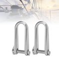thumbnail image 1 of Manille en Acier Inoxydable en Forme de D, 2 Pcs 8mm Long pour Bateaux RVs Remorque, 1 of 7