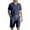 Navy, variant on Paiyanr Cotton Linen Sets for Men Summer Breathable Tops Shorts 2 Piece Outfits Casual Short Sleeve Drawstring Waist Workwear Beach Shorts Sets