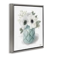 thumbnail image 3 of Stupell Industries White Flowers in Turquoise Vase Botanical & Floral Painting Gray Floater Framed Canvas Art Print Wall Art, 25 x 25, 3 of 9