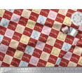 thumbnail image 2 of Soimoi Red polyester Crepe Fabric Text & Cat Animal Print Fabric by the Yard 42 Inch Wide, 2 of 3