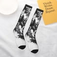 thumbnail image 4 of Daiia Sports Socks Majestic Wolf Landscape Printed Novelty Crew Socks for Men Women Knee High Socks Cotton Socks Soft & Breathable Support Unisex Socks, 4 of 9
