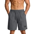 thumbnail image 2 of Cargo Short Pants for Men Plus Size Summer Lightweight Elastic Waist Solid Color Gym Shorts Athletic Outdoor Sport Workout Shorts with Pockets, 2 of 7