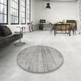 thumbnail image 3 of Ahgly Company Indoor Round Traditional Granite Gray Persian Area Rugs, 4' Round, 3 of 6
