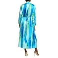 thumbnail image 2 of Gracia womens  Satin Print Maxi Dress, l, Blue, 2 of 3
