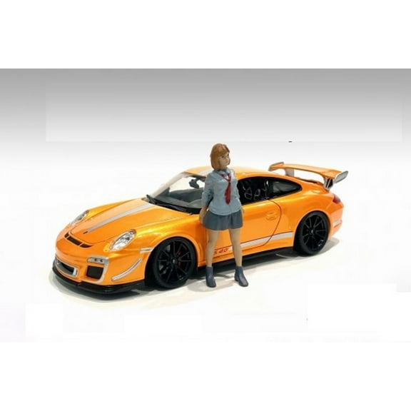 Car Meet 1 Figure V, Gray - American Diorama 76281 - 1/18 scale Figurine - Diorama Accessory