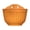 Orange, variant on Partheme Wall Planter Hanging Flower Pot, Window Hang Indoor Outdoor Plant Basket for Fence, Railing Resin Pots with Drainage Meshes, Half Round Herb Holders for Garden , White