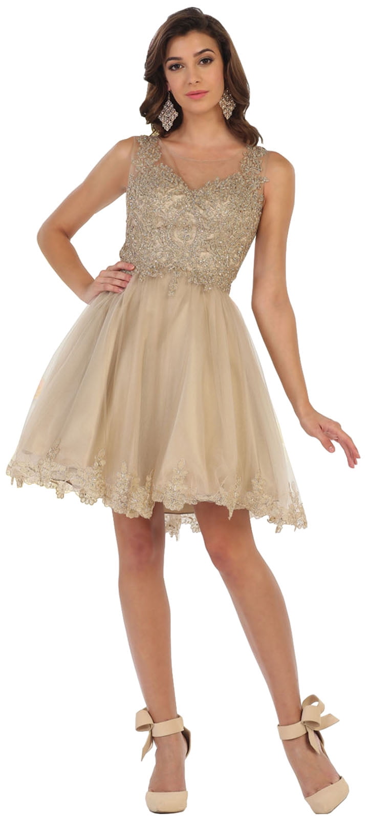 HOMECOMING ONE PIECE SEMI FORMAL DANCE PROM SHORT DEMURE SWEET 16 COCKTAIL DRESS 