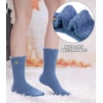 thumbnail image 4 of Womens Fuzzy Socks Super Soft Fluffy Winter Warm Cozy Home Sleeping Socks 5 Pairs, 4 of 6