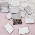 thumbnail image 5 of 10Pcs Small Rectangle Tin Box Containers Silver Empty Metal Box Tinplate Bead Storage Tin Box with Lid for Small Items Home Storage 3.83x2.46x0.82, 5 of 7