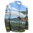 thumbnail image 5 of Paisagem Mountain Baseball Jersey Fashion Ribbed Sleeve Man Women's Jacket Motion Tops XXS-6XL, 5 of 7