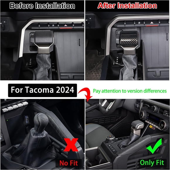 1Pc Car Shifter Gear Hand Brake Trim Cover for Toyota Tundra/Sequoia 22-24Tacoma