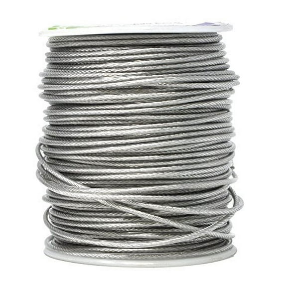 Mandala Crafts Heavy Duty Picture Hanging Wire from Coated Stainless Steel for Pictures, Mirrors, Frames, Art; 1.5mm, 164 FT 110 LB