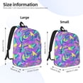 thumbnail image 2 of Wukai Disco Roller Skates Durable Canvas Laptop Backpack,Adjustable Shoulder Straps,Water-Resistant,Large Capacity,Stylish Design, Fits 15-17in Laptops,Unisex for School,Office,Travel-Medium, 2 of 5