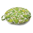 thumbnail image 1 of Forest Round Floor Cushion with Handle, Fruit Tree Branches and Bergamot Flowers Flourishing Citrus Motif Pattern, Pillow for Living Room & Dorms, 18" Round, Lime Green and Cream, by Ambesonne, 1 of 4