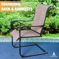 thumbnail image 3 of Sophia & William 5-Piece Patio Dining Set with C-Spring Textilene Chairs & Round Metal Table for 4-person, 3 of 8