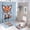 style-964, variant on Family Walking at The Beach at Sunset Shower Curtain Sets with Rugs 4 Piece with Rugs Toilet Lid Cover And Bath Mat Gift for Family Personalized Picture Family Bath Curtain