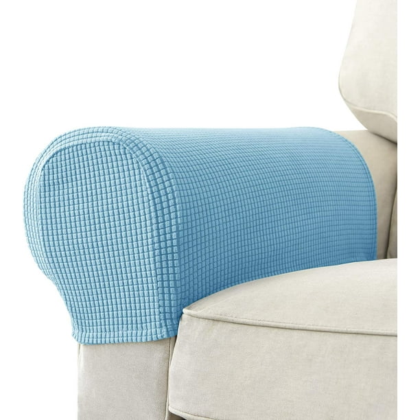 Juego de 2 fundas para reposabrazos de sofá elástico Jacquard, fundas protectoras antideslizantes para muebles, fundas para reposabrazos para sofá reclinable Xemadio LRWJ065-19