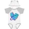 thumbnail image 3 of Inktastic Suicide Prevention Awareness Purple and Teal Heart Ribbon Boys or Girls Baby Bodysuit, 3 of 5