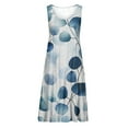 thumbnail image 5 of Jinhomg Womens Sleeveless Sundresses Flowy Swing Aline Midi Dress Casual Comfy Floral Print U Neck Tank Dresses Cute Vacation Beach Dress Light Blue XL, 5 of 6